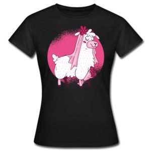 Frauen T-Shirt "Lama als Braut"