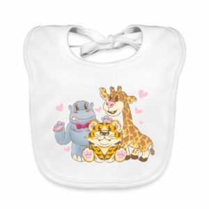 Baby Latz "Niedliche Tiere im Cartoon Stil"